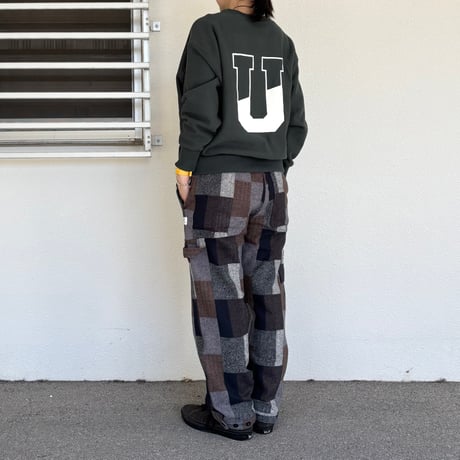 Fall Leaf Gardener Pants 4/5 (Cotton Tweed Patch Check) SF-252289 / SASSAFRAS ササフラス