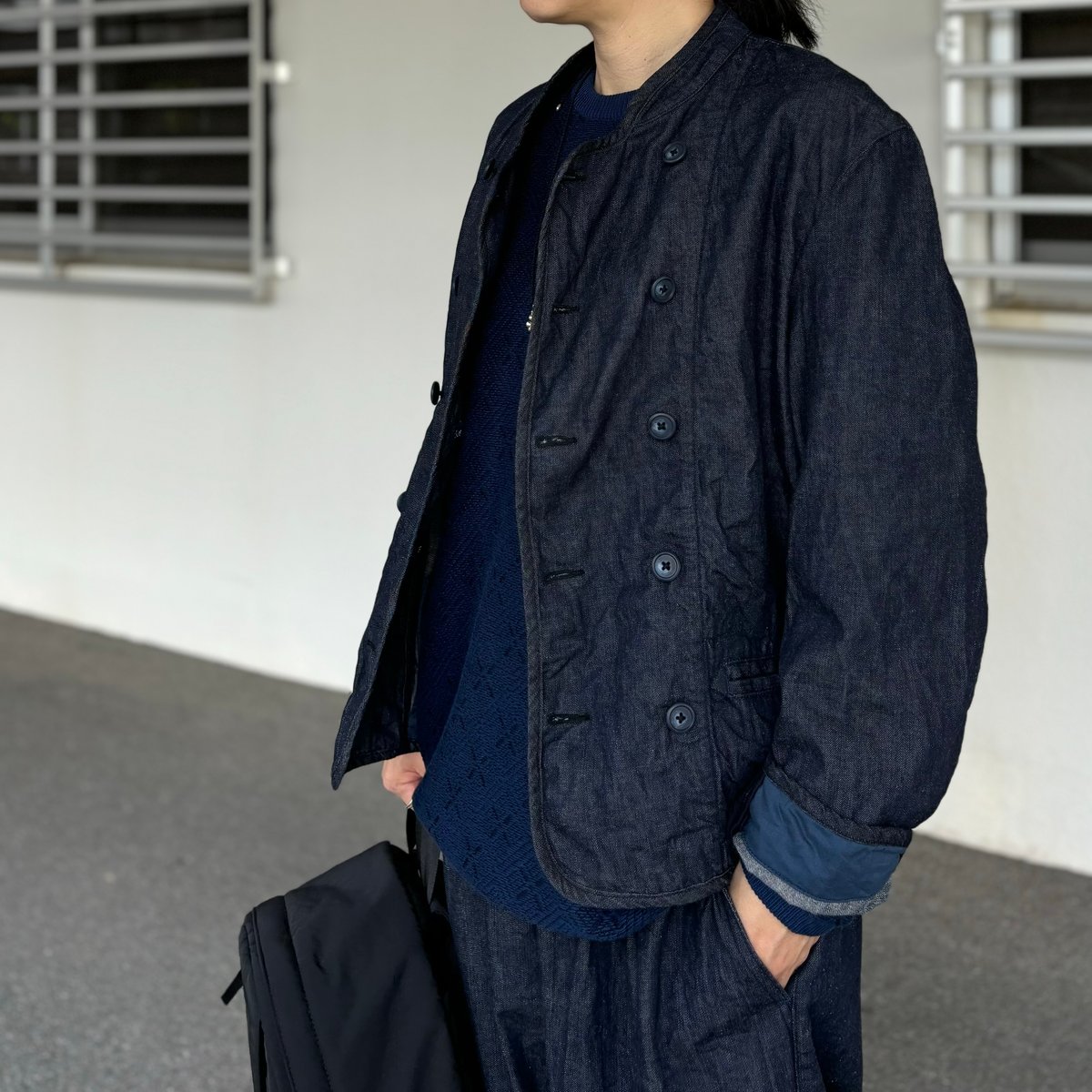 ジャケット・アウター LOW CLASSIC DENIM SHIRT JACKET メンズ Gジャン 無地 ジャンパー ワーク デニムジャケット