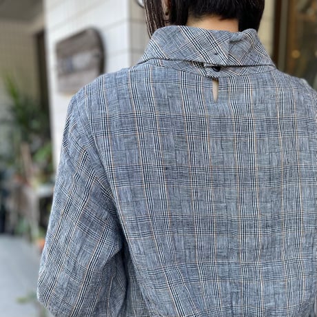 Linen Check プルオーバーブラウス 13137103 / Vlas Blomme ヴラスブラム