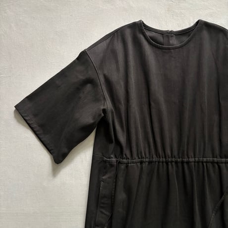 墨染ツイル5分袖ロングワンピース 322530 / HAVERSACK ハバーサック