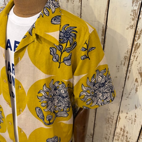 S/S OPEN SHIRTS BLUE FLOWER POP BS88 / Bohemians ボヘミアンズ