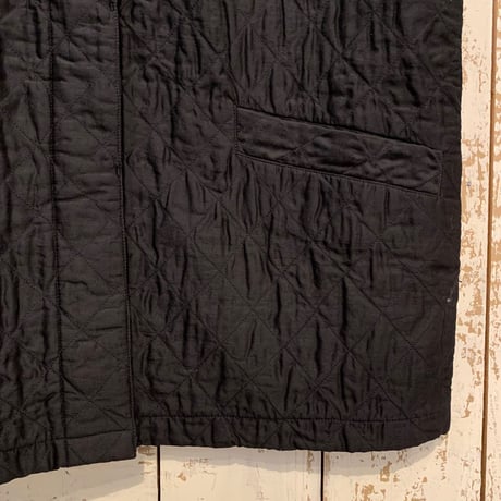 QUILTED HAND WOVEN COTTON SILK PLAIN C-NECK VEST NMDS24532/ maison de soil メゾンドソイル