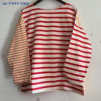 パネルボーダー バイカラープルオーバー 7254C−35 / NATURAL LAUNDRY  ナチュラルランドリー