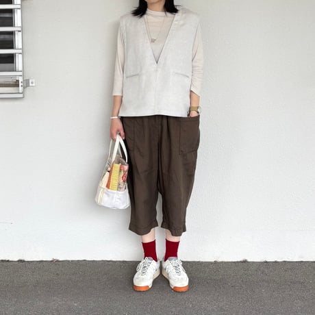 リネンバイオ 八分丈パンツ 261-3406 / homspun ホームスパン