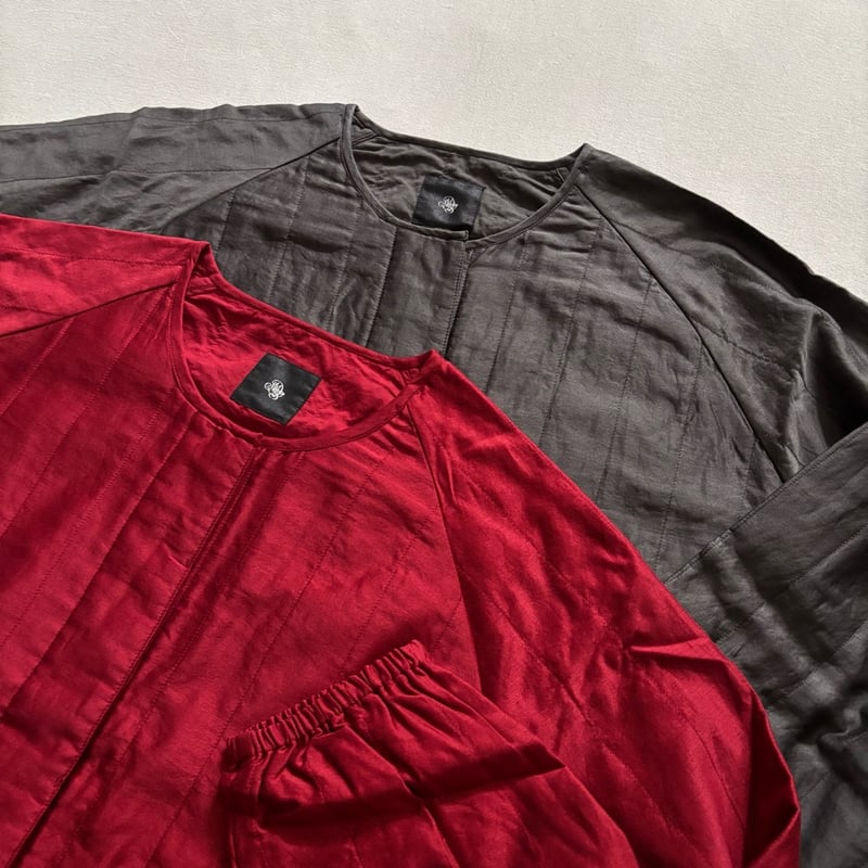 QUILTED COTTON SILK RAGLAN STRING JACKET NMDS25