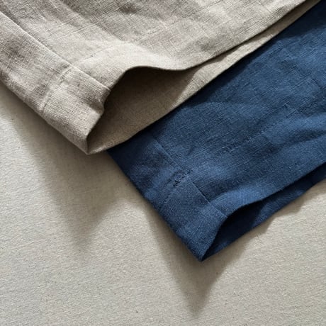 40s FRENCH LINEN DYED CANVAS 2TUCK TAPERED EASY PANTS GNMDS2501FL / maison de soil メゾンドソイル
