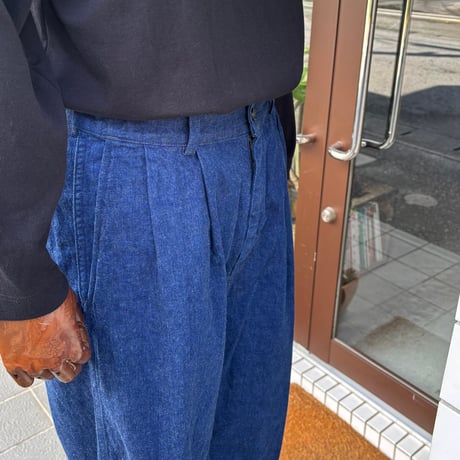 TWO TUCK DENIM WIDE TROUSER (ONE WASH) 03-5021 / orSlow オアスロウ