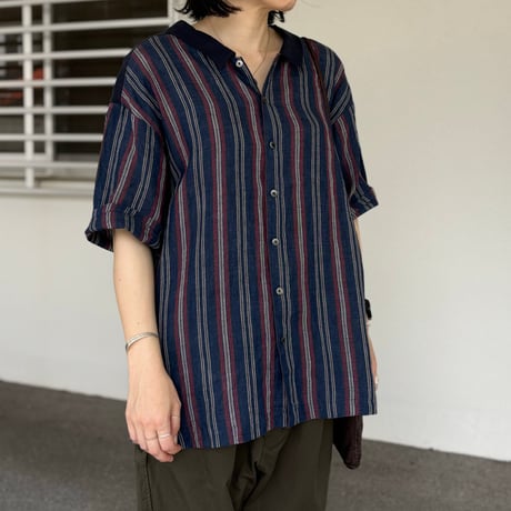 Vintage Stripe 切替え2Way シャツ 13107054 / Vlas Blomme ヴラスブラム