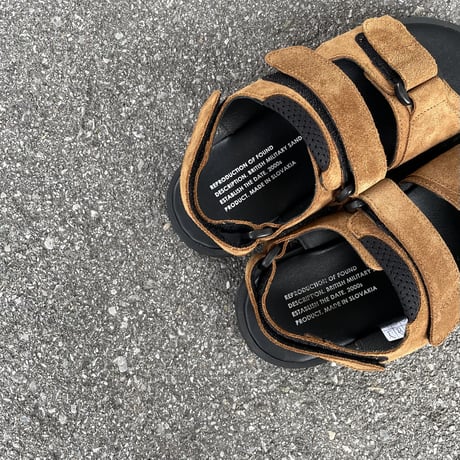 ITALIAN MILITARY SANDAL (DARK CAMEL SUEDE) 1836SS / REPRODUCTION OF FOUD
