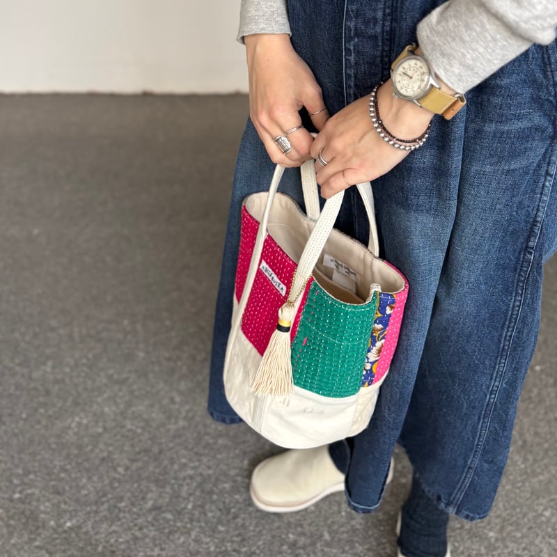 インドラリーキルト&フランスシーツ NEWラウンドBAG (M) ARTEA-26SP47 /