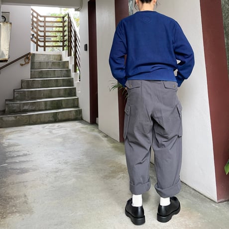 オーガニックウラケ テゾメ クルーネック スウェットシャツ  ユニセックス 1004368 / BLUE BLUE JAPAN ブルーブルージャパン