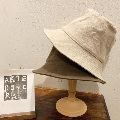 フランスリネン染め バゲットHAT 2021summer44  / ARTE POVERA