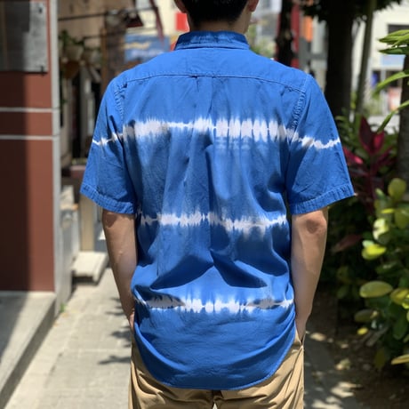 タイダイボタンダウン半袖シャツ(BLUE) / Bohemians