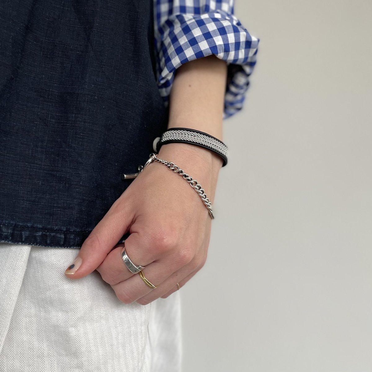 925 Silver T-BAR BRACELET 02 GEN-002 / GENERAL 