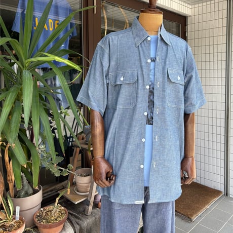 Gardener Shirt1/2 (5oz Chambray) SF-252245 / SASSAFRAS ササフラス