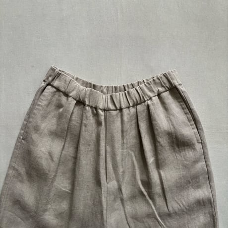 40s FRENCH LINEN DYED CANVAS 2TUCK TAPERED EASY PANTS GNMDS2501FL / maison de soil メゾンドソイル
