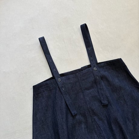 8.5OZライトデニム ロングサロペットスカート 662621 / HAVERSACK ハバーサック