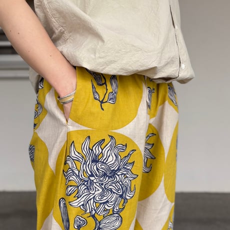 LOOSE PANTS BLUE FLOWER POP BS004 / Bohemians ボヘミアンズ
