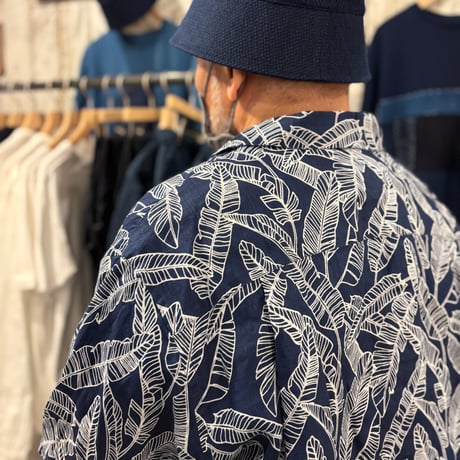 インディゴリネン バショウバッセン ショートスリーブシャツ 1010856 / BLUE BLUE JAPAN ブルーブルージャパン