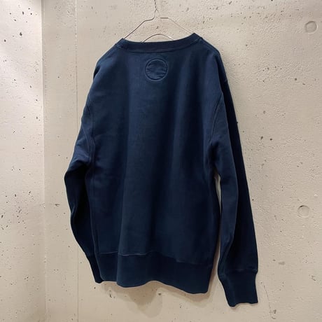 オーガニックウラケ テゾメ クルーネック スウェットシャツ  ユニセックス 1004368 / BLUE BLUE JAPAN ブルーブルージャパン