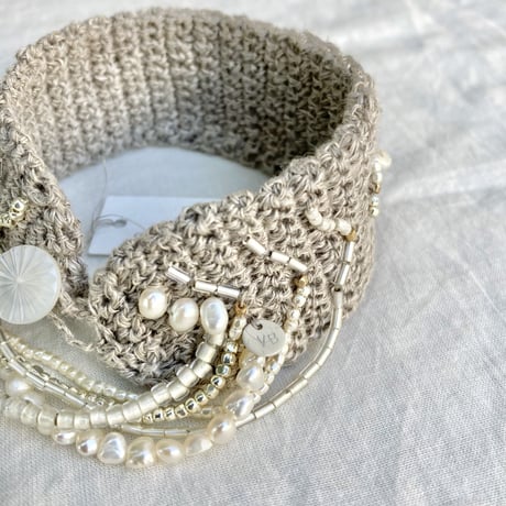 Hand Knit Bracelet 31333071 / Vlas Blomme ヴラスブラム