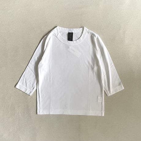 30/1天竺七分袖Tシャツ (サラシ・ブラック) 6450 / homspun ホームスパン