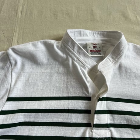 Light Weight Henley Collar S/S Shirts / BARBARIAN