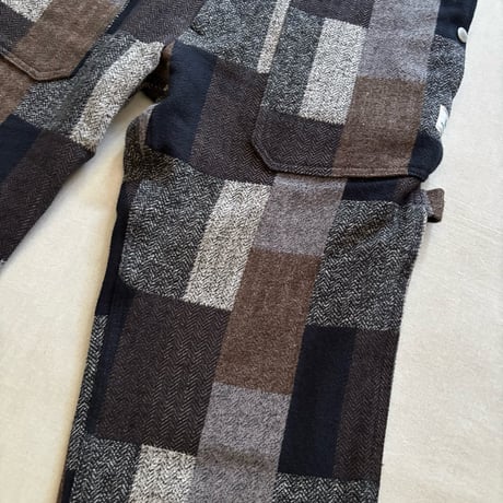 Fall Leaf Gardener Pants 4/5 (Cotton Tweed Patch Check) SF-252289 / SASSAFRAS ササフラス