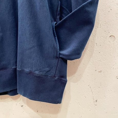 オーガニックウラケ テゾメ クルーネック スウェットシャツ  ユニセックス 1004368 / BLUE BLUE JAPAN ブルーブルージャパン