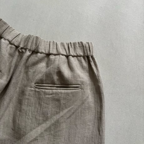 40s FRENCH LINEN DYED CANVAS 2TUCK TAPERED EASY PANTS GNMDS2501FL / maison de soil メゾンドソイル