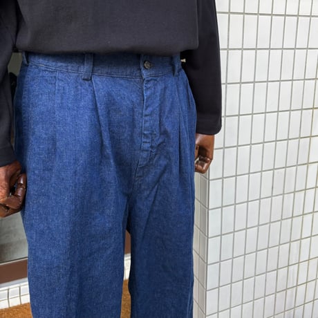 TWO TUCK DENIM WIDE TROUSER (ONE WASH) 03-5021 / orSlow オアスロウ