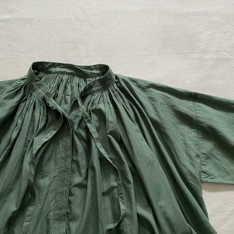 100'S KHADI NECK GATHERED DRESS INMDS23033 / maison de soil