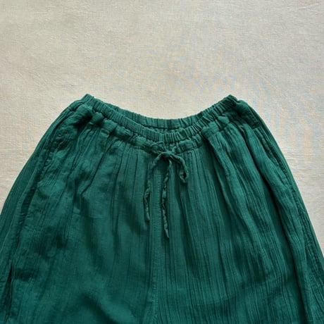 SINGLE GAUZE OVERDYED GATHERED EASY PANTS INAM2251GD / ARMEN アーメン