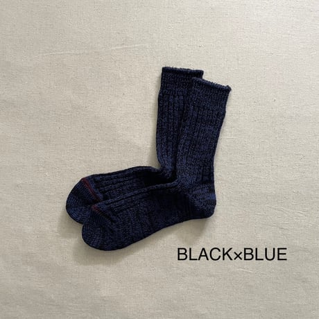 RECYCLE COTTON RIBBED CREW SOCKS size S(23~25cm) R1448 / ROTOTO