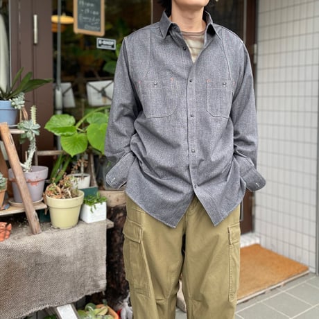 NEW MEDICAL SHIRT SALT&PEPPER 80470010051 / Nigel Cabourn