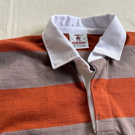 Light Weight Rugby Collar S/S Shirts / BARBARIAN