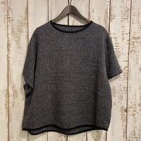 SASHIKO LINEN PREMIUM SHORT SLEEVE SHIRT (BLACK) / Porter Classic