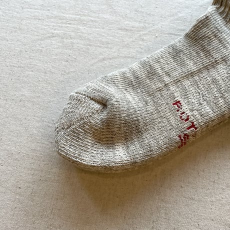 ORGANIC DAILY 3 PACK ANKLE SOCKS (ECRU×GRAY) R1371 / ROTOTO