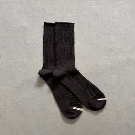 WASHI & RECYCLED COTTON RIB CREW SOCKS R1653 / ROTOTO ロトト