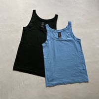 30/1天竺 キャミソール (サックス・ダークグリーン) 252-6444 / homspun ホームスパン
