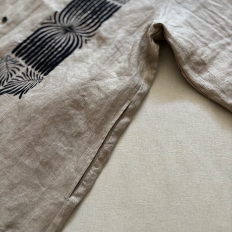 CHINA COLLAR SHIRTS FRENCH LINEN PORTE EMB BS408 / Bohemians ボヘミアンズ