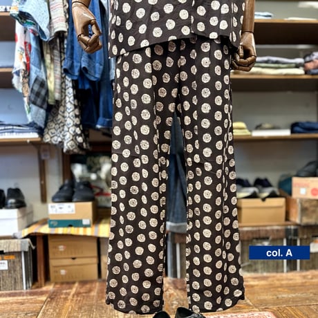 ボタニカル ブロックプリント イージートラウザーズ 1015852 / HOLLYWOOD RANCH MARKET ハリウッドランチマーケット