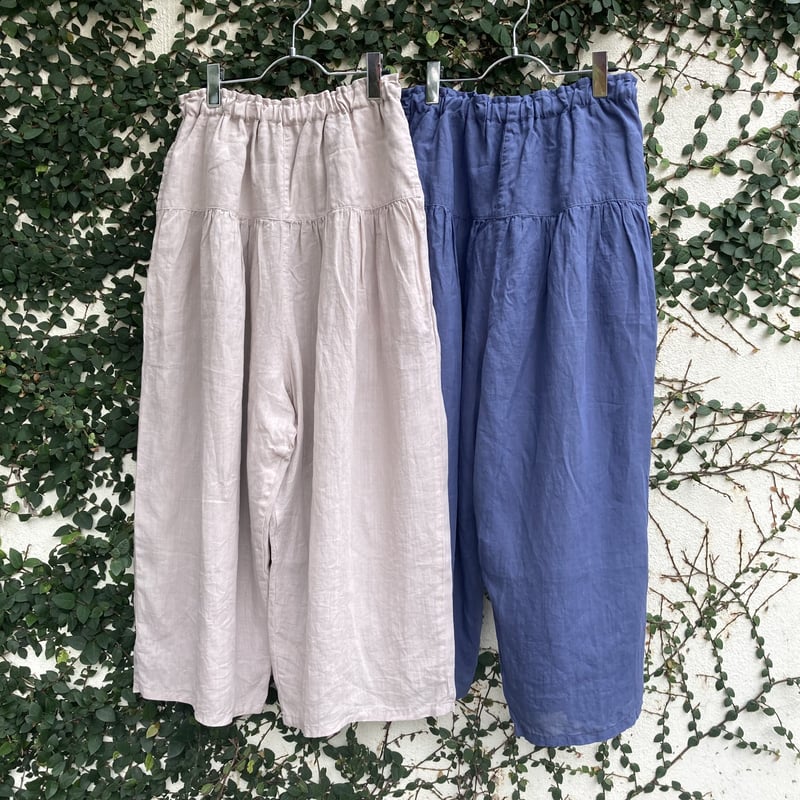 Ramie Voile 裏付きギャザーパンツ 13525062 / Vlas Blomme | 