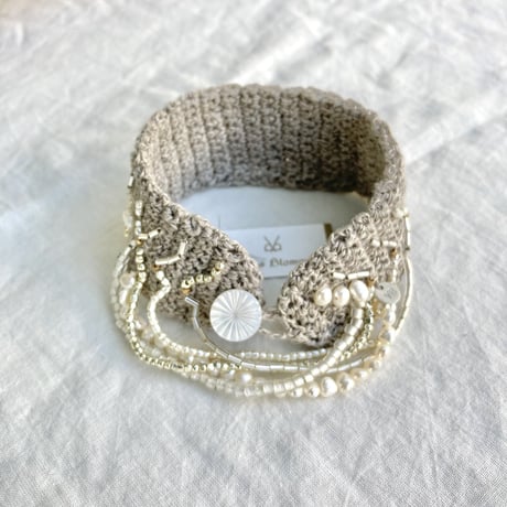 Hand Knit Bracelet 31333071 / Vlas Blomme ヴラスブラム