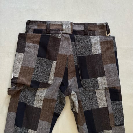 Fall Leaf Gardener Pants 4/5 (Cotton Tweed Patch Check) SF-252289 / SASSAFRAS ササフラス