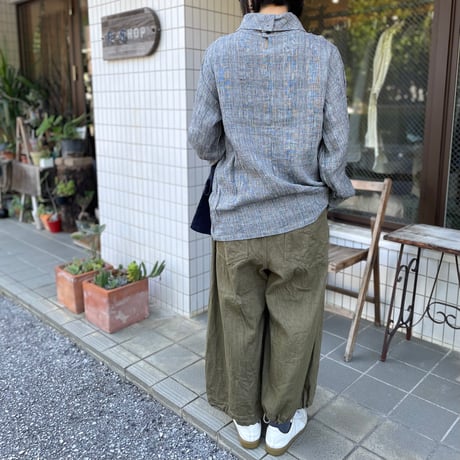 Linen Check プルオーバーブラウス 13137103 / Vlas Blomme ヴラスブラム