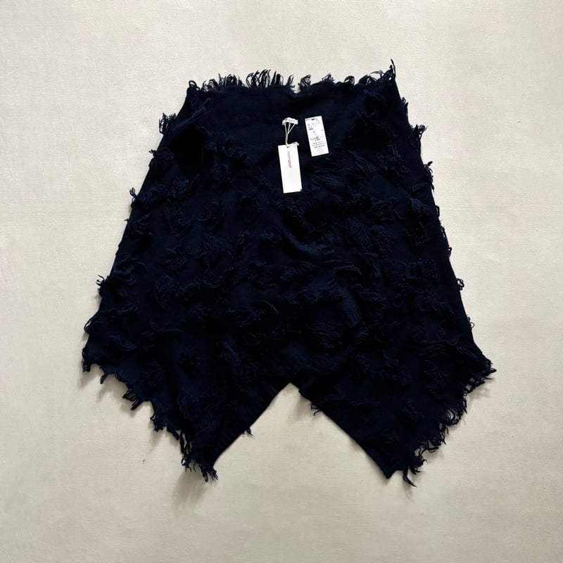 homspun ラムフリンジストール ネイビー 2025aw今季完売品 homspun ラムフリンジストール ネイビー 2025aw今季完売品 homspun