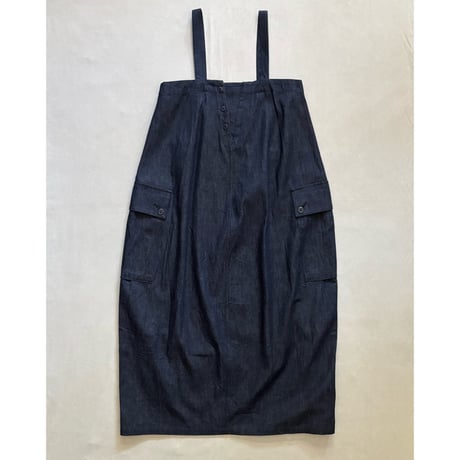 8.5OZライトデニム ロングサロペットスカート 662621 / HAVERSACK ハバーサック