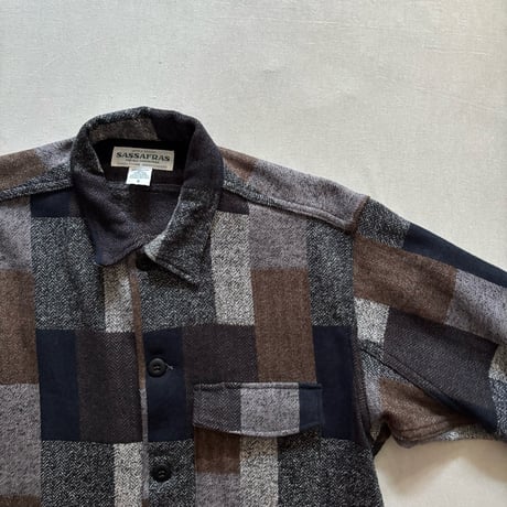 Digs Crew Half (Cotton Tweed Patch Check) SF-252267 / SASSAFRAS ササフラス