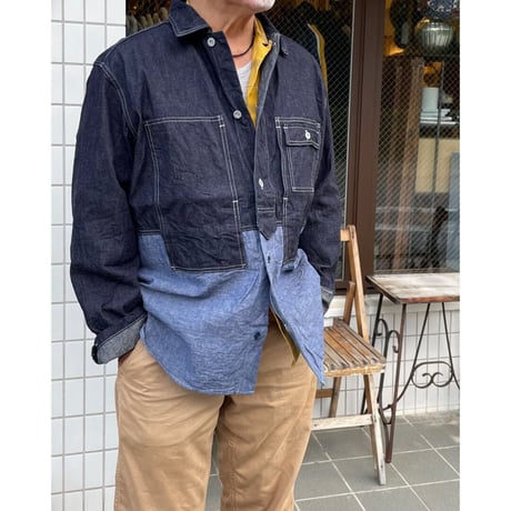 UTILITY SHIRT TYPE2 10oz DENIM 80480010015 / Nigel Cabourn